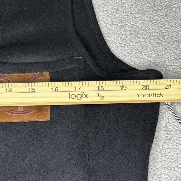 Yellowstone Vest Mens Medium Black Wool Blend Button Front Flyshacker VT564LYS - Picture 11 of 13